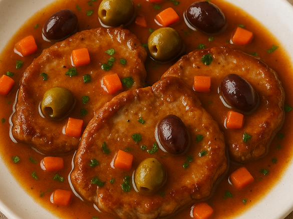 Escalopes de Vitela com Molho Rico à Portuguesa