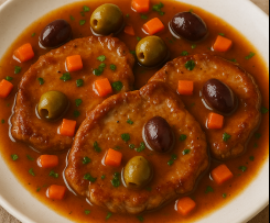 Escalopes de Vitela com Molho Rico à Portuguesa