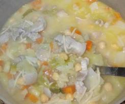 Sopa de grão com carne