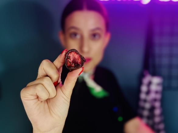 Framboesas geladas com chocolate