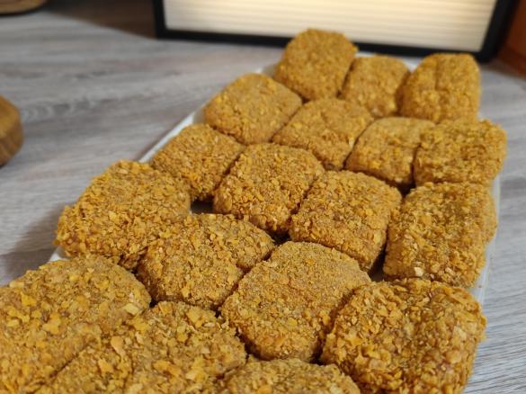 Nuggets de frango com cornflakes