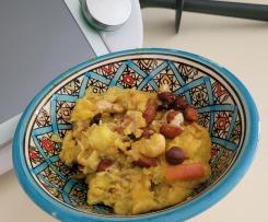 Papas de aveia com maçã