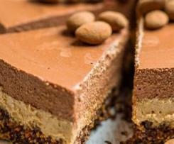 Cheesecake de chocolate e caramelo